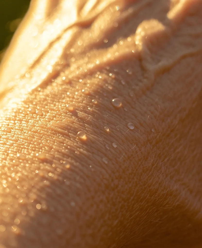 High-gloss skin texture